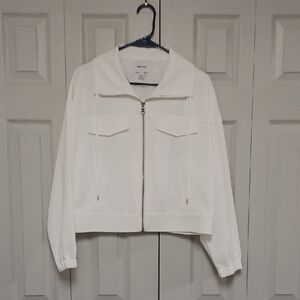 New York & Company Crisp White Utility Jacket. NWT